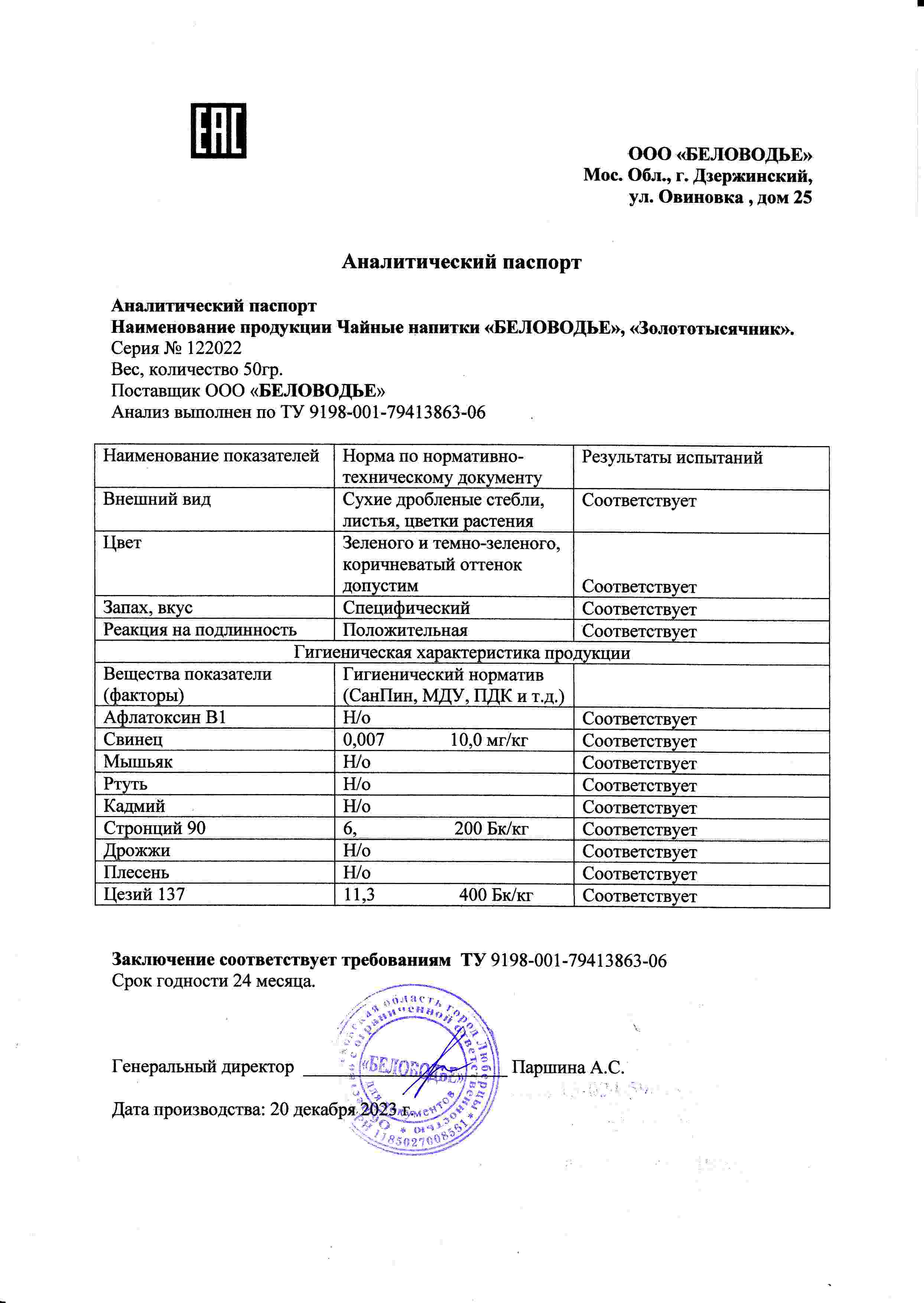 Паспорт №122022